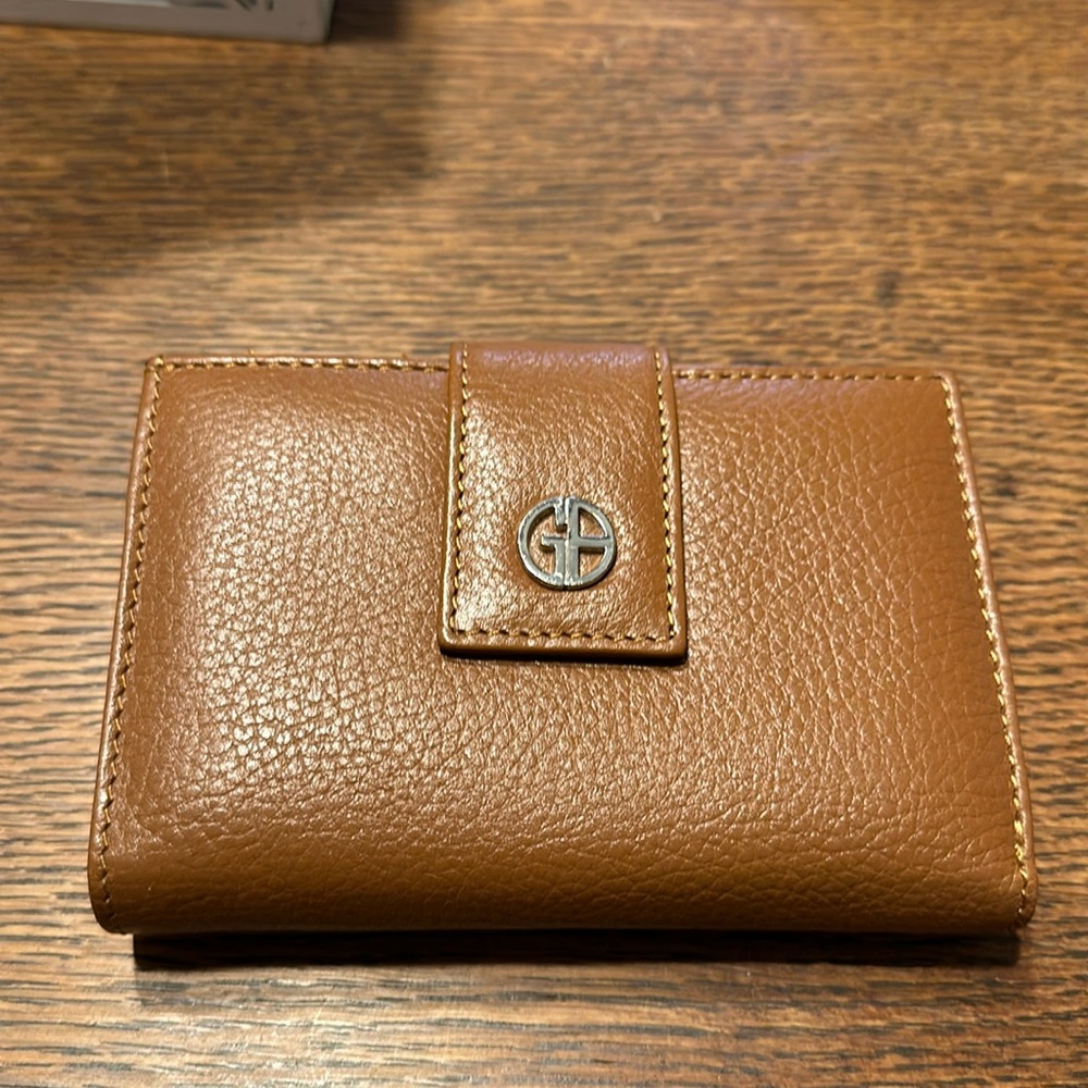 Giani Bernini caramel leather wallet